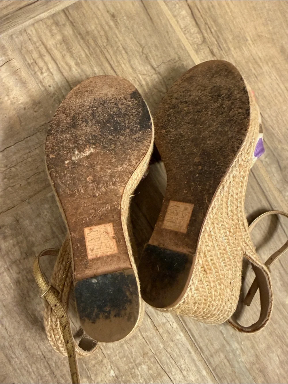 Kate Spade Candice Wedge Espadrilles size 9 1/2